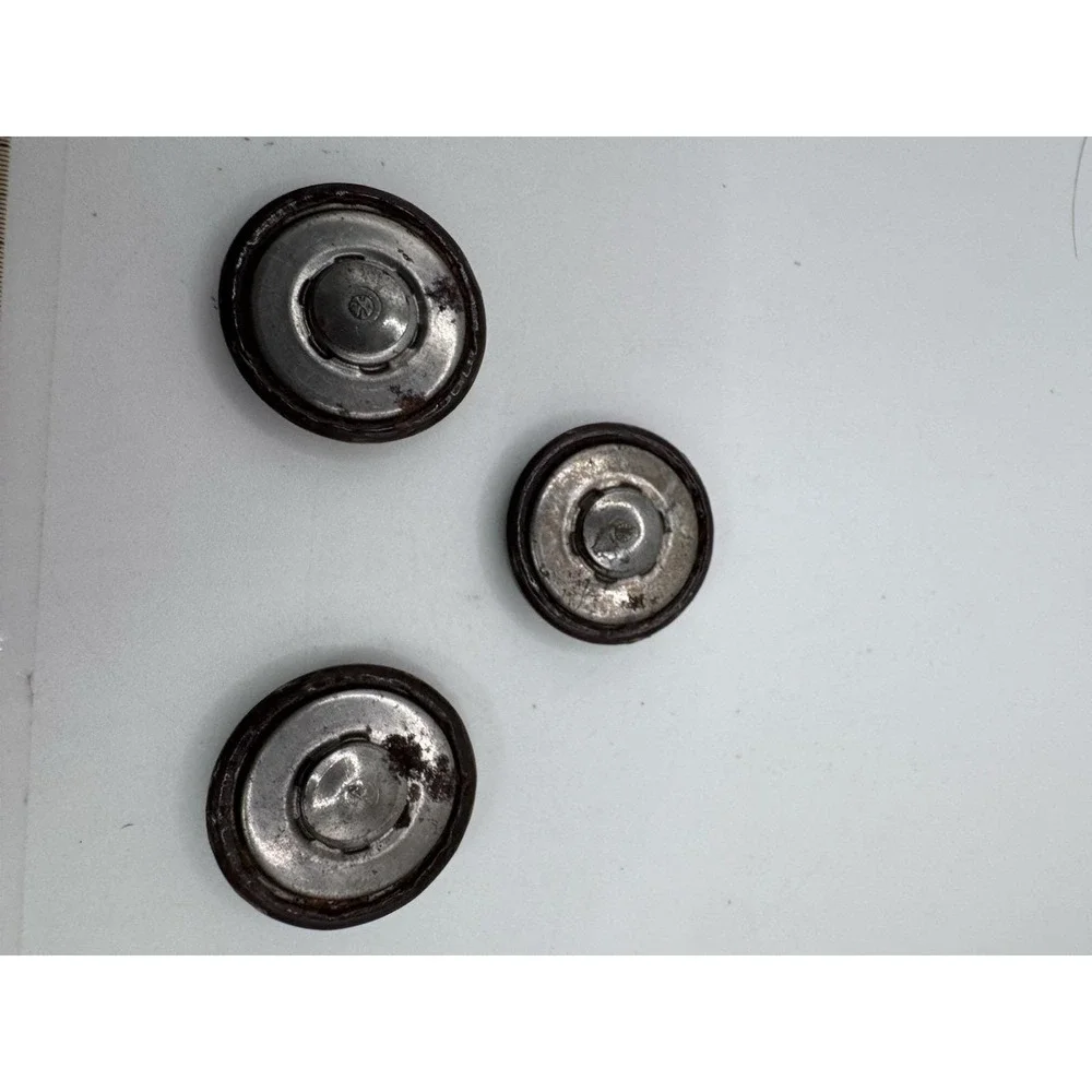 Vintage SCOTTIE DOG Metal And Celluloid Buttons  Set Of 3